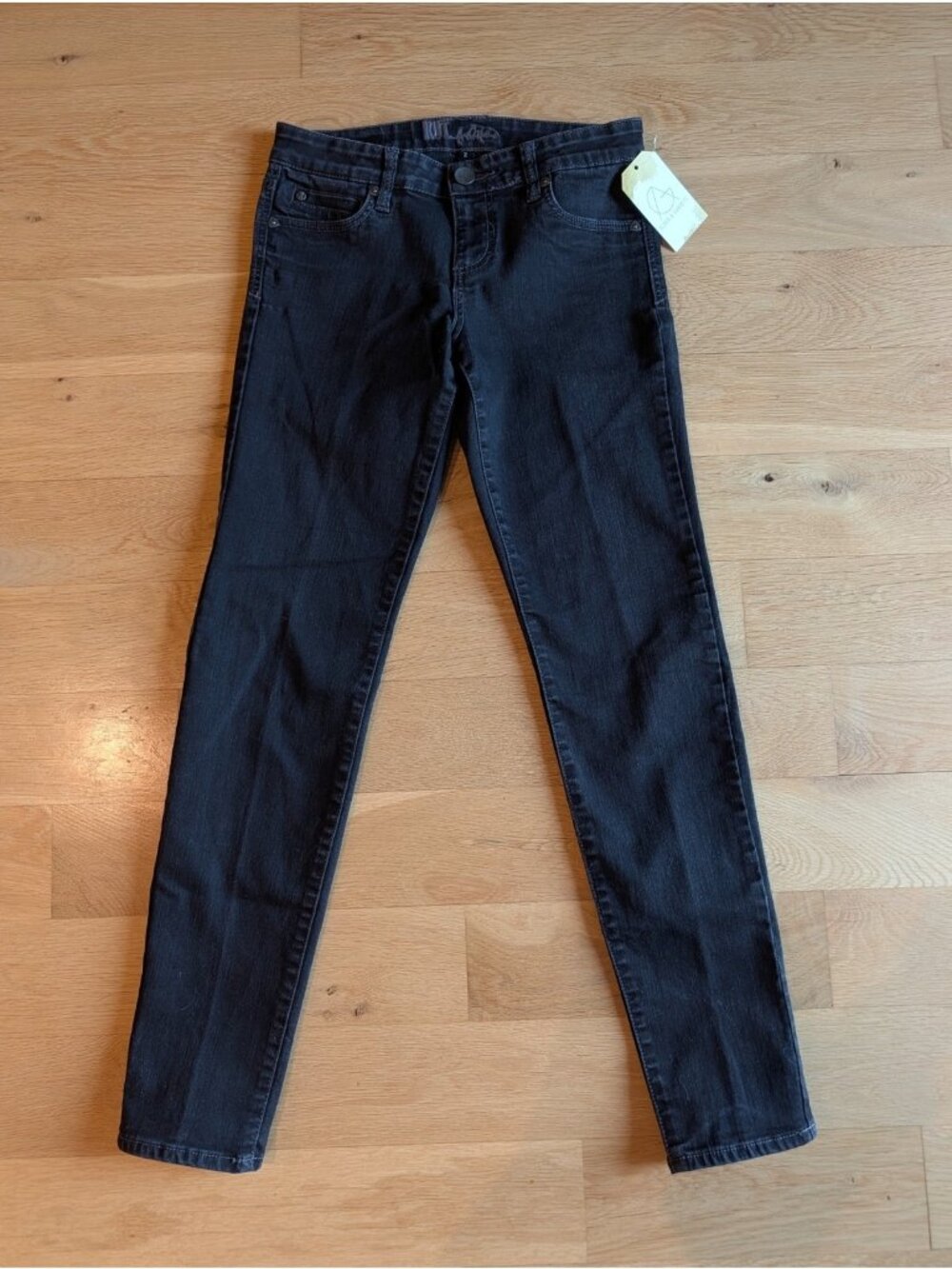 Kut From The Kloth Black Wash Diana Skinny Jeans, Size 2